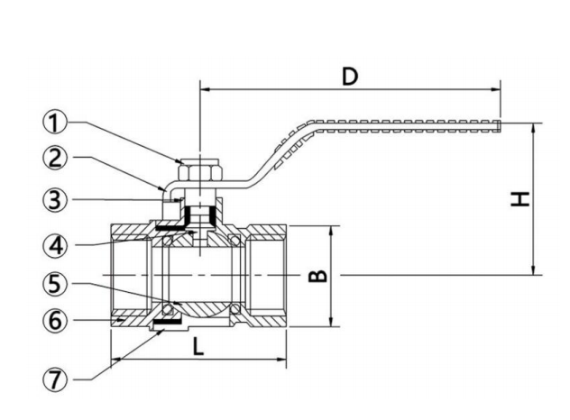 Brass Ball Valve drawing