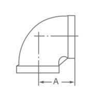 90°Elbow drawing