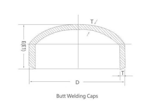 Butt-Welding Cap drawing