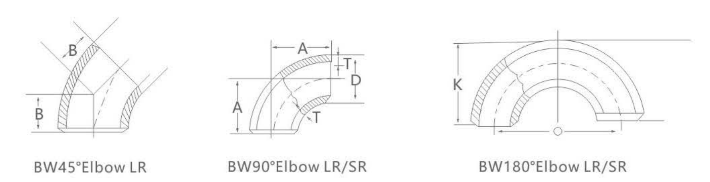 Butt-Welding Elbow drawing