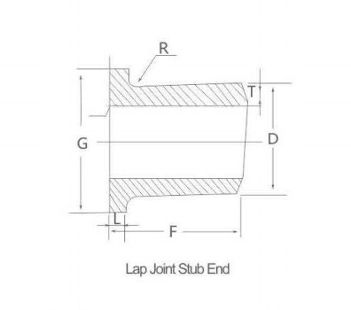 Butt-Welding Lap Joint Stub End drawing