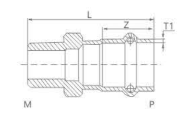 Press Fittings Male Adapter drawing