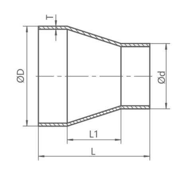 Welded con. recucer drawing